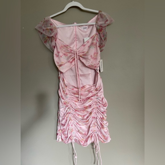UO Exclusive Contenta Pink Floral Dress - Picture 4 of 8